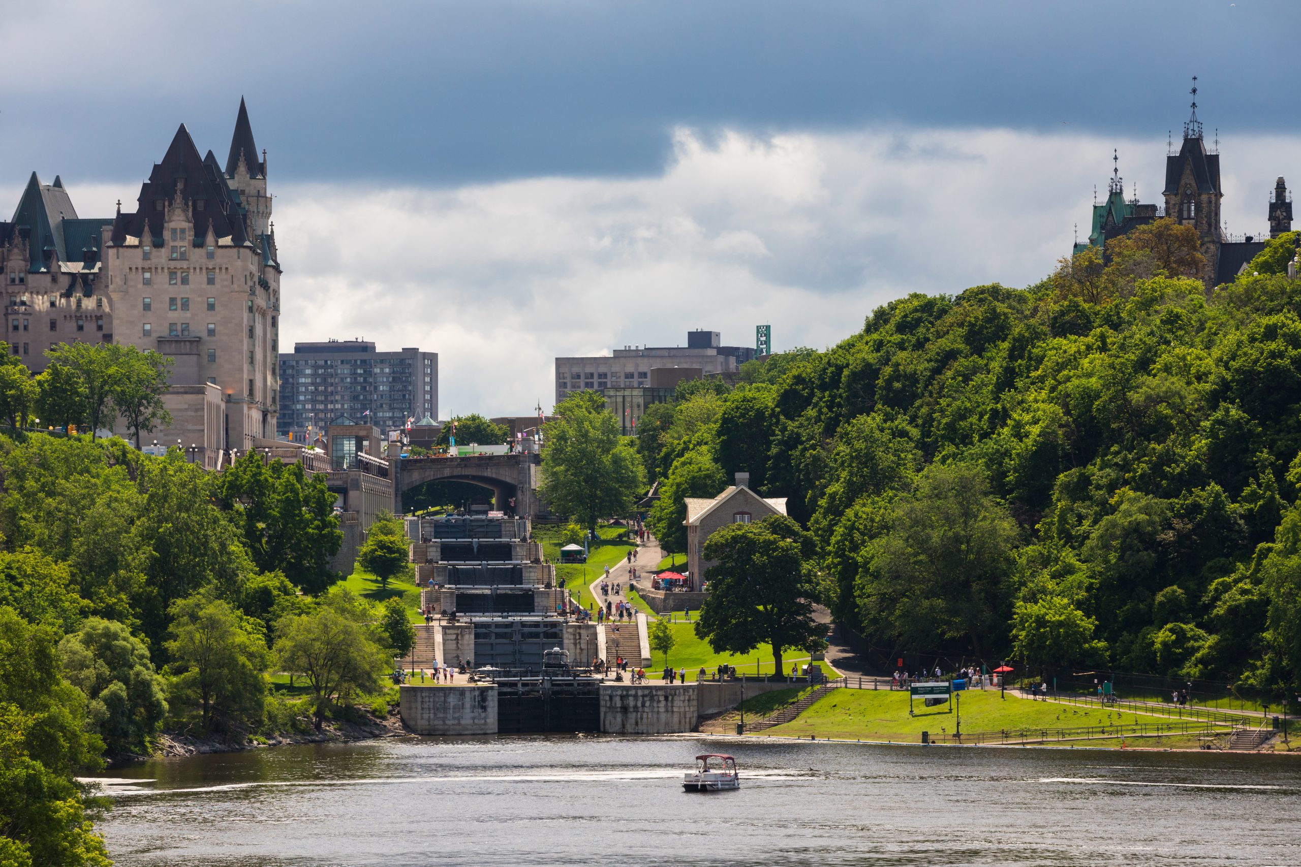 View of Rideau Canal Locks from Ottawa River