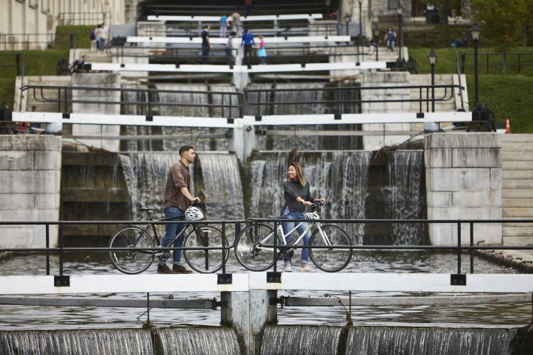 Rideau Canal Locks biking